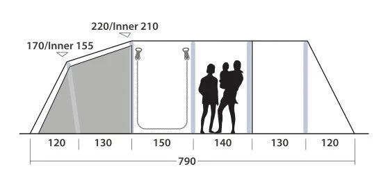 Outwell Wood Lake 7ATC Air Tent 7 Outwell Wood Lake 7ATC Air Tent - Image 5