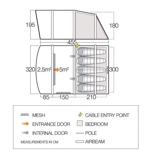 Vango Avington Flow 500 Air Tent 4 Vango Avington Flow 500 Air Tent - Image 2