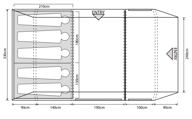 Outdoor Revolution Camp Star 500XL Air Tent Bundle (2022) 4 Outdoor Revolution Camp Star 500XL Air Tent Bundle (2022) - Image 2