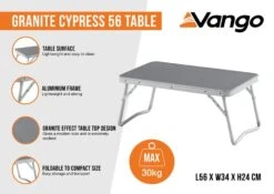 Vango Cypress 56 Camping Table -Robens Shop granite cypress 56 infographic medium