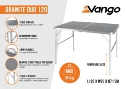 Vango Granite Duo 120 Table 15 Vango Granite Duo 120 Table -Robens Shop granite duo 120 infographic medium
