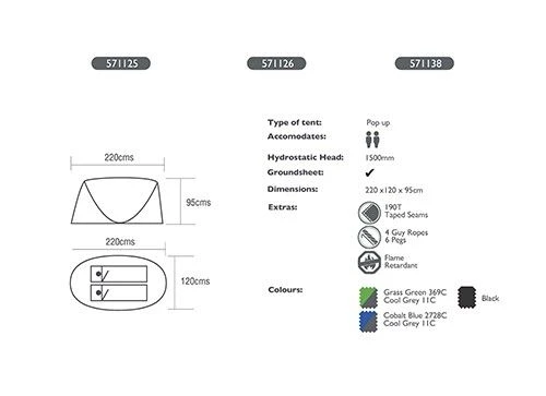 Summit 2 Person Pop Up Tent 4 Summit 2 Person Pop Up Tent - Image 2