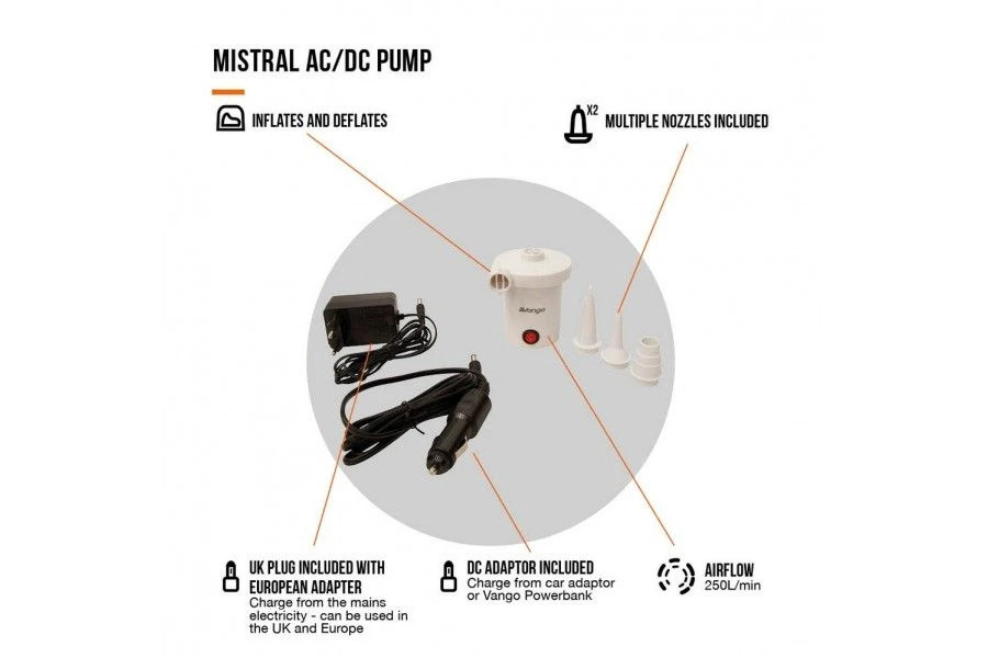 Vango Mistral AC/DC Pump 4 Vango Mistral AC/DC Pump - Image 2
