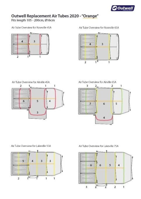 Outwell Air Repair Tube Orange 105cm - 200cm 6 Outwell Air Repair Tube Orange 105cm - 200cm - Image 4