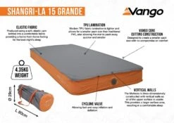 Vango Shangri-La II 15 Grande Self Inflating Mat 15 Vango Shangri-La II 15 Grande Self Inflating Mat -Robens Shop shangri la 15 grande infographic medium