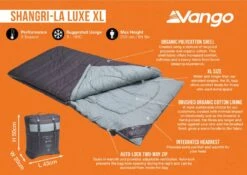 Vango Shangri-La Luxe XL Sleeping Bag -Robens Shop shangri la luxe xl infographic medium